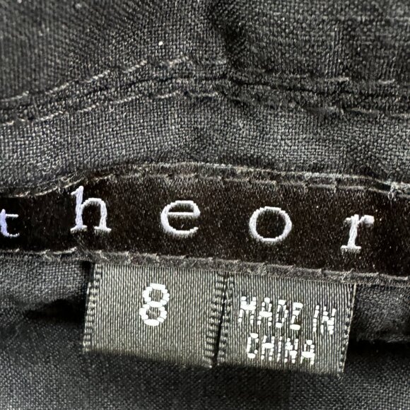 Theory Cropped Linen Jacket Black - Picture 11 of 11